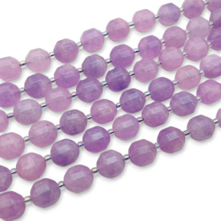 Dolomite violet barrel faceted 10x9 mm 4 pcs.
