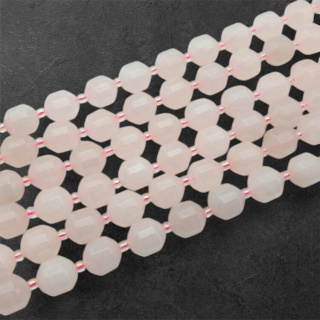 Dolomite pink barrel faceted 10x9 mm 4 pcs.