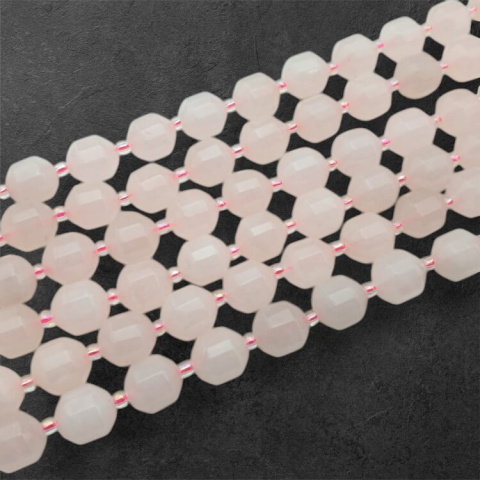 Dolomite pink barrel faceted 10x9 mm 4 pcs. Dolomite pink barrel faceted 10x9 mm 4 pcs.