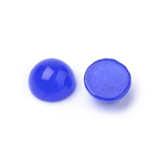 Jadeite royal blue cabochon fi 6 mm 1 pc