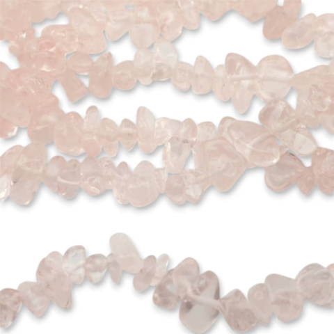Pink quartz chopped 5-8 mm string 10 cm Pink quartz chopped 5-8 mm string 10 cm