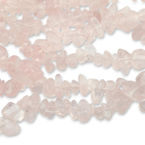 Pink quartz chopped 5-8 mm string 10 cm Pink quartz chopped 5-8 mm string 10 cm
