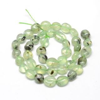 Prehnite nugget smooth 8-15 mm cord 19 cm