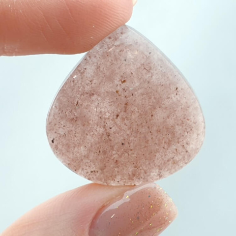 Strawberry quartz cabochon 27x27 mm no 42 Strawberry quartz cabochon 27x27 mm no 42