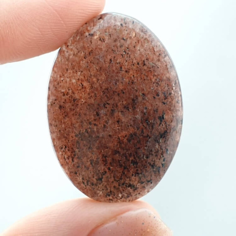 Strawberry quartz cabochon 33x23 mm no 55