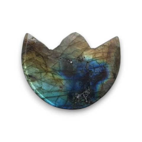 Labradorite cabochon lotus 25x20 mm no 46 Labradorite cabochon lotus 25x20 mm no 46