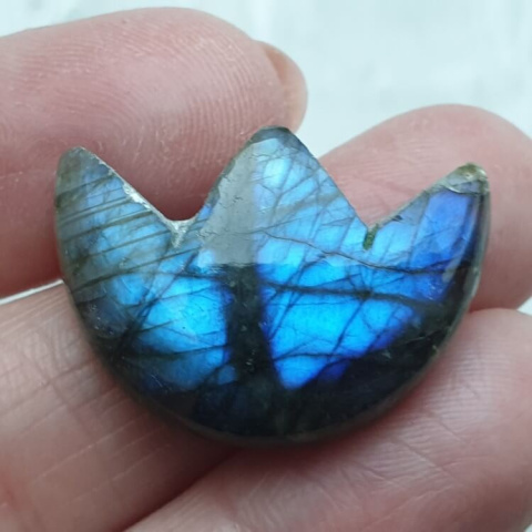 Labradorite cabochon lotus 27x20 mm no 10 Labradorite cabochon lotus 27x20 mm no 10