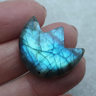 Labradoryt kaboszon lotos 27x22 mm nr 27