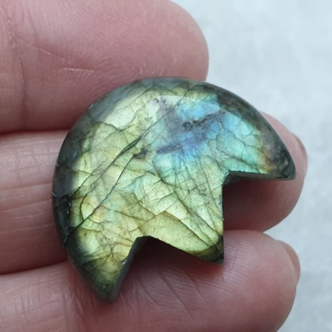 Labradorite cabochon lotus 27x23 mm no 18 Labradorite cabochon lotus 27x23 mm no 18