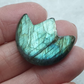 Labradoryt kaboszon lotos 27x23 mm nr 28