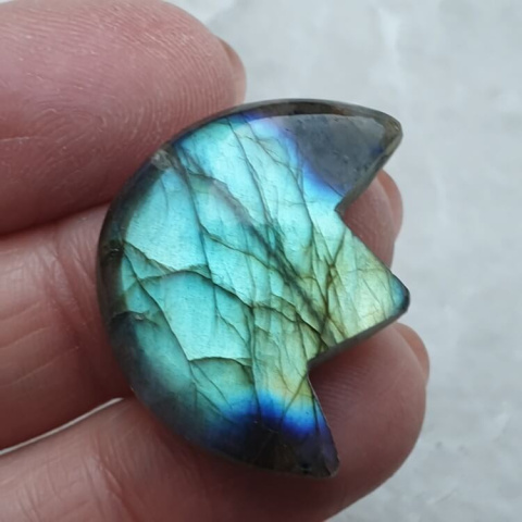 Labradorite cabochon lotus 27x23 mm no 41 Labradorite cabochon lotus 27x23 mm no 41