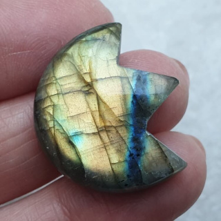 Labradoryt kaboszon lotos 27x24 mm nr 4