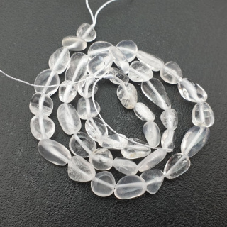 Crystal nugget smooth 8-15 mm rope 19 cm