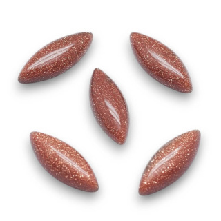 Desert sand marquise cabochon 14x5 mm 1 pc
