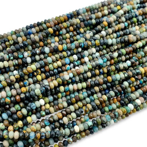 HuBei turquoise faceted rondelle 4x3 mm strand HuBei turquoise faceted rondelle 4x3 mm strand
