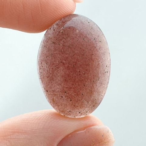 Strawberry quartz cabochon 25x18 mm no. 130 Strawberry quartz cabochon 25x18 mm no. 130