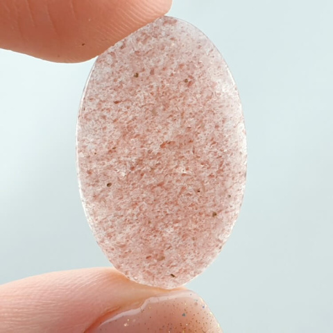 Strawberry quartz cabochon 29x17 mm no 125 Strawberry quartz cabochon 29x17 mm no 125