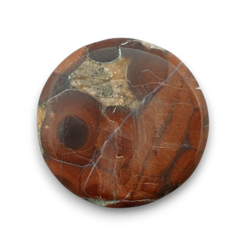 Obsidian walnut cabochon dia. 23 mm no 6