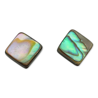 Paua abalone chop with hole 10x10 mm 1 pc.
