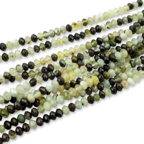 Prehnite faceted rondelle 4x3 mm strand Prehnite faceted rondelle 4x3 mm strand