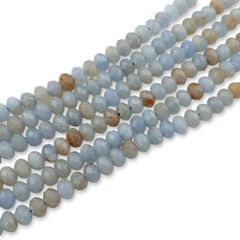 Angelite faceted rondelle 4x3 mm strand Angelite faceted rondelle 4x3 mm strand
