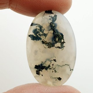 Agate mossy cabochon 31x20 mm no 101