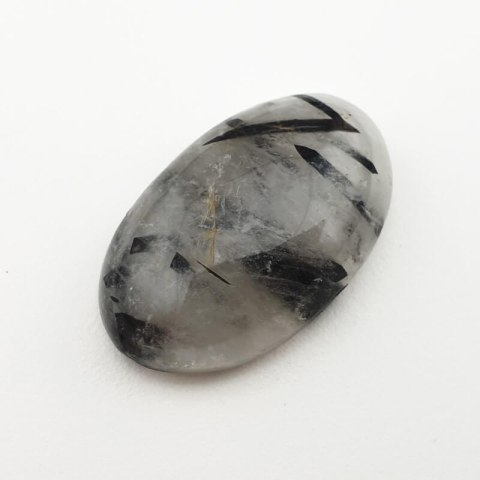 Quartz with tourmaline cabochon 30x18 mm no. 36 Quartz with tourmaline cabochon 30x18 mm no. 36