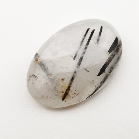 Quartz with tourmaline cabochon 32x21 mm no 42 Quartz with tourmaline cabochon 32x21 mm no 42