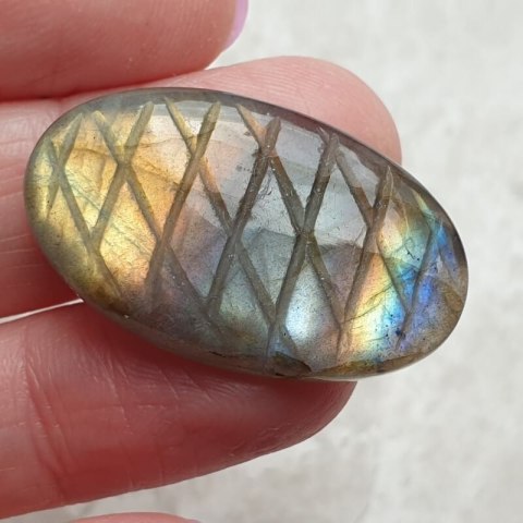 Labradorite cabochon carved 32x19 mm no 21 Labradorite cabochon carved 32x19 mm no 21