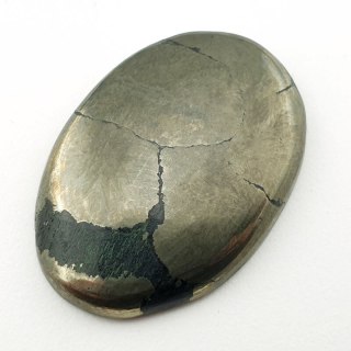 Pyrite cabochon 37x26 mm no 65