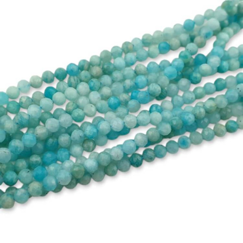 Amazonite faceted ball 3.8 mm strand Amazonite faceted ball 3.8 mm strand