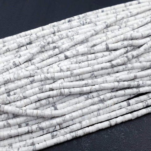 Howlite heishi bead 4x2 mm cord Howlite heishi bead 4x2 mm cord