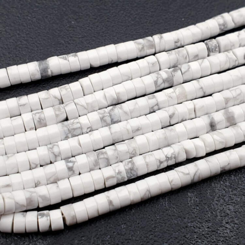 Howlite heishi bead 4x2 mm cord Howlite heishi bead 4x2 mm cord