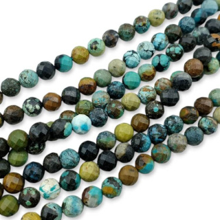 HuBei turquoise faceted ball 6 mm string