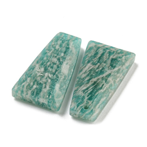 Amazonite faceted stone with hole 25x13 mm 1 pc Amazonite faceted stone with hole 25x13 mm 1 pc
