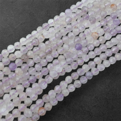 Bright amethyst faceted ball 3.5 mm string Bright amethyst faceted ball 3.5 mm string