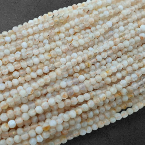 Dark citrine faceted ball 3 mm strand Dark citrine faceted ball 3 mm strand