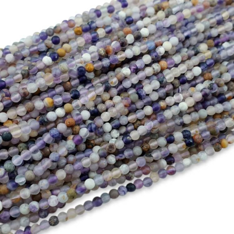 Fluorite ball matt 3 mm cord Fluorite ball matt 3 mm cord