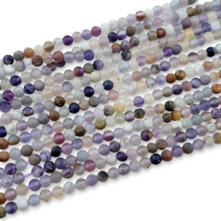 Fluorite ball matt 3 mm cord