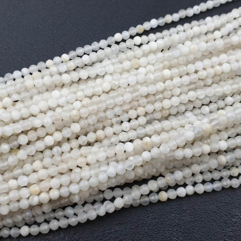 Moonstone white faceted ball 3 mm string Moonstone white faceted ball 3 mm string