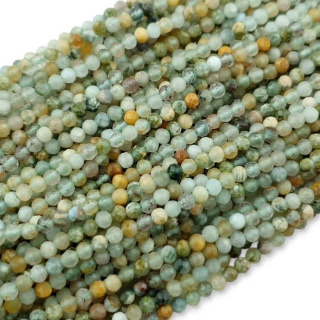 Faceted quartz ball 3 mm string
