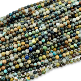 African turquoise faceted ball 3.5 mm cord