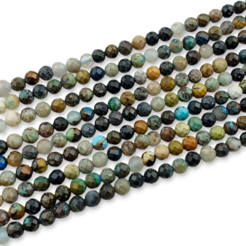 African turquoise faceted ball 3.5 mm strand African turquoise faceted ball 3.5 mm strand