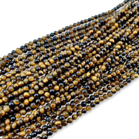 Tiger eye ball 3 mm strand Tiger eye ball 3 mm strand