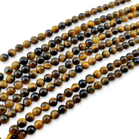 Tiger eye ball 3 mm strand Tiger eye ball 3 mm strand