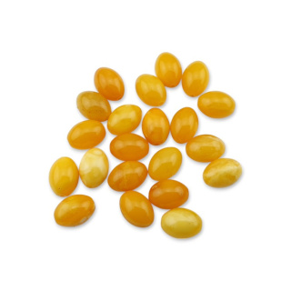 Baltic amber milky bead oval 9x7 mm