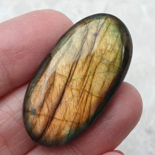 Labradoryt kaboszon 38x21 mm nr B133