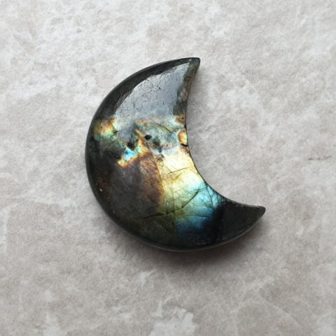 Labradorite cabochon moon 24x18 mm no 217 Labradorite cabochon moon 24x18 mm no 217