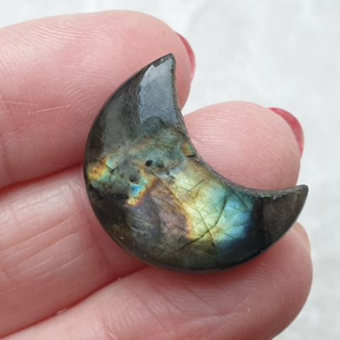 Labradorite cabochon moon 24x18 mm no 217 Labradorite cabochon moon 24x18 mm no 217
