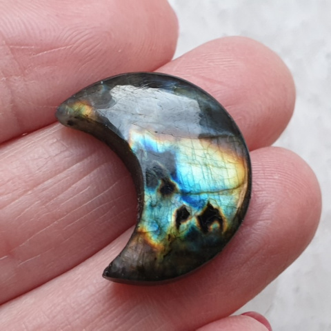 Labradorite cabochon moon 24x19 mm no 196 Labradorite cabochon moon 24x19 mm no 196